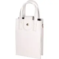 Gave Lux Giusi Handtasche aus Runzelleder Weiß Italienische Handarbeit Bianco UNICA 19x13x5 cm