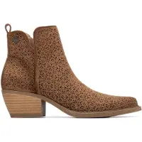 Refresh für Damen. 17504102-CAMEL Stiefelette 175041 braun (37), 3 bis 5 cm, Reißverschluss, Lässig