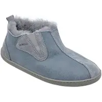 Vanuba Columbia Lammfell Hausschuhe Damen Schuhe - Badelatschen Damen Hausschuhe - Leder Wolle Pantoffeln Damen - Bequeme Schuhe Damen Lammfell-Hausschuhe - 36 EU Leder Harz Grau Grau