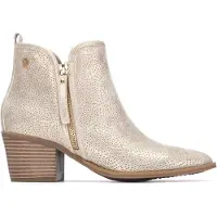 Xti für Damen. 14526606-ORO Stiefelette 145266 gold (40), 3 bis 5 cm, Reißverschluss, Lässig