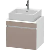 Duravit DuraStyle Waschtischunterschrank für Konsole compact, 1 Auszug, 600mm, DS530004318, Farbe: Basalt Matt / Weiß Matt