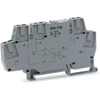 Wago 859-738 Optokopplermodul,Eingangsnennspannung DC 5 V,Ausgangsspannungsbereich DC 3 ... 30 V,grau 859738 - 10 Stück