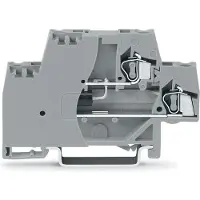 Wago 280-944/281-592 Bauelementklemme,Doppelstock,mit Abschlussplatte,grau 280944281592