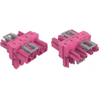 Wago 770-1733 T-Verteiler,4-polig,Kod. B,pink 7701733 - 50 Stück