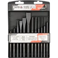 YATO Meißel und Locher, 12er-Set crv YT-4714