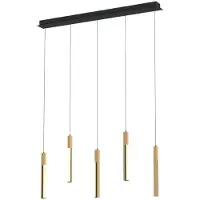 Zuma Line MD4768-5-3BMT ELIOT Pendelleuchte schwarz-holz