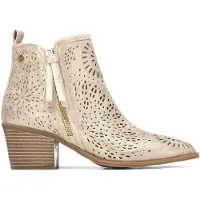 Xti für Damen. 14532704-ORO Stiefelette 145327 gold (40), Beige, 3 bis 5 cm, Reißverschluss, Lässig
