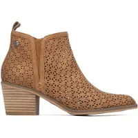 Refresh für Damen. 17515206-CAMEL Stiefelette 175152 braun (38), 3 bis 5 cm, Reißverschluss, Lässig