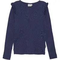 Minymo T-shirt LS Rib dark navy (778) 116