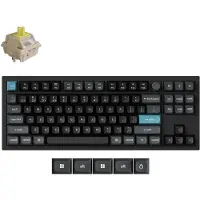 Keychron Q3 Ultra 8K Kabellose Mechanische Tastatur QWERTY US Fully Assembled Knob / Black / Silk POM Switch - Banana