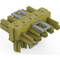 Wago 770-1742 T-Verteiler 5-P. Kod. B 3VK hellgrün