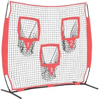 vidaXL Baseball-Übungsnetz Schwarz 214,5 x 89,5 x 181 cm Polyester