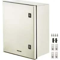 Vevor Schaltkasten NEMA-Stahlgehäuse, 50 x 40 x 20 cm NEMA 3X Glasfaser-Verteilerschrank, IP66 wasserdicht und staubdicht, elektrischer Anschlusskasten für den Außen-/Innenbereich, mit Montageplatte