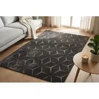 Kayoom Teppich "Calma 225" rechteckig 10 mm Höhe Kurzflor, 3-D Optik, Wohnzimmer