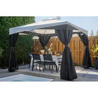 Sojag Malta 1010 Alu Pavillon 3x3 m mit abnehmbaren Textildach