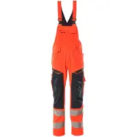 Mascot Latzhose mit Knietaschen ACCELERATE SAFE Hi-vis Rot / Schwarzblau 62 - 19569-236-22210-82C62 - Hi-vis Rot / Schwarzblau