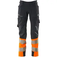 Mascot Herren Hose mit Schenkeltaschen ACCELERATE SAFE Schwarzblau / Hi-vis Orange 62 - 19379-510-01014-90C62 - Schwarzblau / Hi-vis Orange