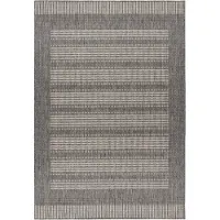 Kayoom Teppich "Nibru 125", grau (silber), B:160cm H:5mm L:230cm, Polypropylen, Teppiche, Teppich, Flachgewebe, In- und Outdoor geeignet, schnell trocknend