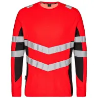 F-engel Warnschutz Langarmshirt Safety 9545-182-4720 Gr. 5XL rot/schwarz