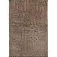 Kayoom Teppich "Cosmic 526", braun (taupe), B:160cm H:25mm L:230cm, Polyester, Teppiche, Teppich, Kurzflor, Modernes Muster, Fußbodenheizungsgeeignet, Wohnzimmer, Topseller