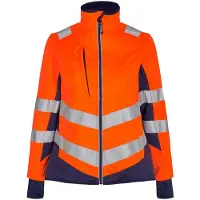 F-engel Warnschutz Softshelljacke Safety Damen 1156-237 Gr. 2XL orange/blue ink
