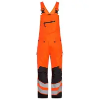 F-engel Warnschutz Latzhose Safety Herren 3544-314 Gr. 52 orange/anthrazit grau