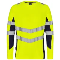 F-engel Warnschutz Langarmshirt Safety 9545-182-38165 Gr. XS gelb/blue ink