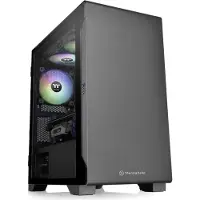 Thermaltake S100 TG, Micro Tower, PC, Schwarz, micro ATX, Mini-ITX, SPCC, 16,5 cm