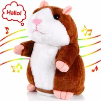 Retoo Sprechende Plüschtier Hamster Wiederholt Elektronische Haustiere Spielzeug für Baby Kinder wiederholt-Funktion Talking plüschhamster Geschenke