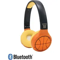 Lexibook Basketball 2-in-1 Bluetooth- und kabelgebundene Kinderkopfhörer, Stereo, Mikrofon, Steuerungstaste, faltbar,verstellbar,sicherer Klang,wiederaufladbar
