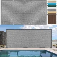 OEM Außenrollo für Terrassen - Privatsonnenschirm mit grossem Tuch - Balkonabdeckung 140x800 cm - Wetterfest - Winddicht - Größtes Sonnenschirmmodell
