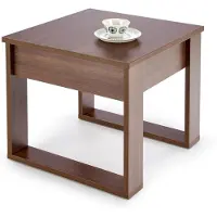 Feldmann-Wohnen Couchtisch Nea Wohnzimmertisch mit Schublade Farbe und Größe wählbarNussbaum