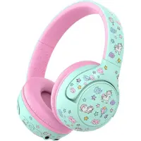 IClever Bluetooth Kopfhörer Kinder ab 2 Jahren, 75/80dBA Lautstärkebegrenzung, 74 Std Akku, Bluetooth 5.4, BPA-frei, AUX Kabel für Reisen & iPad Kids!
