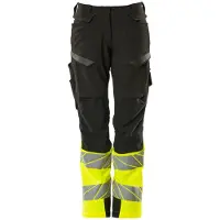 Mascot Damen Hose mit Knietaschen ACCELERATE SAFE Schwarz / Hi-vis Gelb 36 - 19178-511-0917-82C36 - Schwarz / Hi-vis Gelb