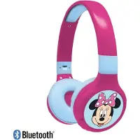Lexibook Disney Junior Minnie 2-in-1 Kinder-Headset Bluetooth & Kabelgebunden, Mikrofon, Steuertasten, faltbar, verstellbar, kindersicher, lange Akkulaufzeit