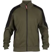 F-engel Sweatjacke Cardigan Galaxy mit Kragen 8830-233-5320 Gr. 4XL forest green/schwarz