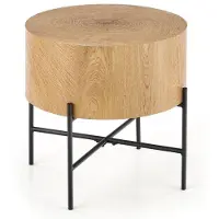 Feldmann-Wohnen Couchtisch Brooklyn Wohnzimmertisch Größe wählbar Eiche Natur schwarz