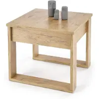 Feldmann-Wohnen Couchtisch Nea Wohnzimmertisch mit Schublade Farbe und Größe wählbarEiche Wotan