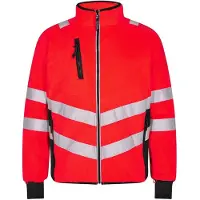 F-engel Warnschutz Fleecejacke Safety 1192-236-4720 Gr. 3XL rot/schwarz