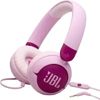 JBL Junior 320 On-Ear Kinderkopfhörer mit Kabel, integriertem Mikrofon, Safe Sound bis 85 dB, faltbares Design, 12-mm Ohrpolster & Sticker-Set