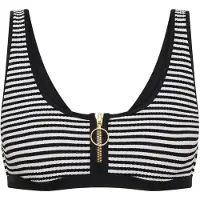 Seafolly - Clubhouse Zip Front Tank Top - Bikini-Top Gr 34 grau/schwarz