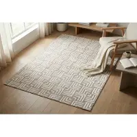 Kayoom Teppich "Calma 325" rechteckig 10 mm Höhe Kurzflor, 3-D Optik, Wohnzimmer