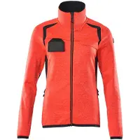 Mascot Damen Fleecepullover mit Reißverschluss ACCELERATE SAFE Hi-vis Rot / Schwarzblau XL - 19453-316-22210-XL - Hi-vis Rot / Schwarzblau