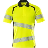 Mascot Herren Polo-Shirt ACCELERATE SAFE Hi-vis Gelb / Schwarz L - 19083-771-1709-L - Hi-vis Gelb / Schwarz