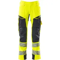 Mascot Herren Hose mit Knietaschen ACCELERATE SAFE Hi-vis Gelb / Schwarzblau 54 - 19079-511-17010-82C54 - Hi-vis Gelb / Schwarzblau