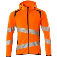 Mascot Kapuzensweatshirt mit Reißverschluss ACCELERATE SAFE Hi-vis Orange / Schwarzblau L - 19284-781-14010-L - Hi-vis Orange / Schwarzblau