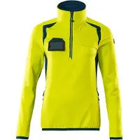 Mascot Damen Fleecepullover mit kurzem Reißverschluss ACCELERATE SAFE Hi-vis Gelb / Dunkelpetroleum L - 19353-316-1744-L - Hi-vis Gelb / Dunkelpetroleum