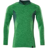 Mascot Herren Polo-Shirt, Langarm ACCELERATE Grasgrün meliert / Grün XXL - 18081-810-33303-XXL - Grasgrün meliert / Grün