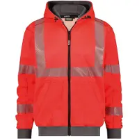 Dassy Warnschutz Kapuzensweatshirt EVANS PESCO84 Gr. XS neonrot/zementgrau