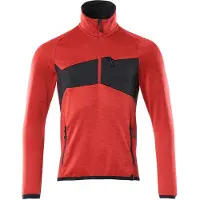 Mascot Herren Fleecepullover mit kurzem Reißverschluss ACCELERATE Verkehrsrot / Schwarz 3XL - 18003-316-20209-3XL - Verkehrsrot / Schwarz